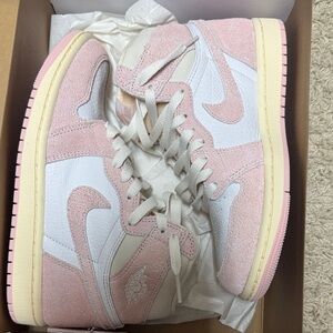 Jordan 1 Retro Hi OG Women's Pink and White Sneakers